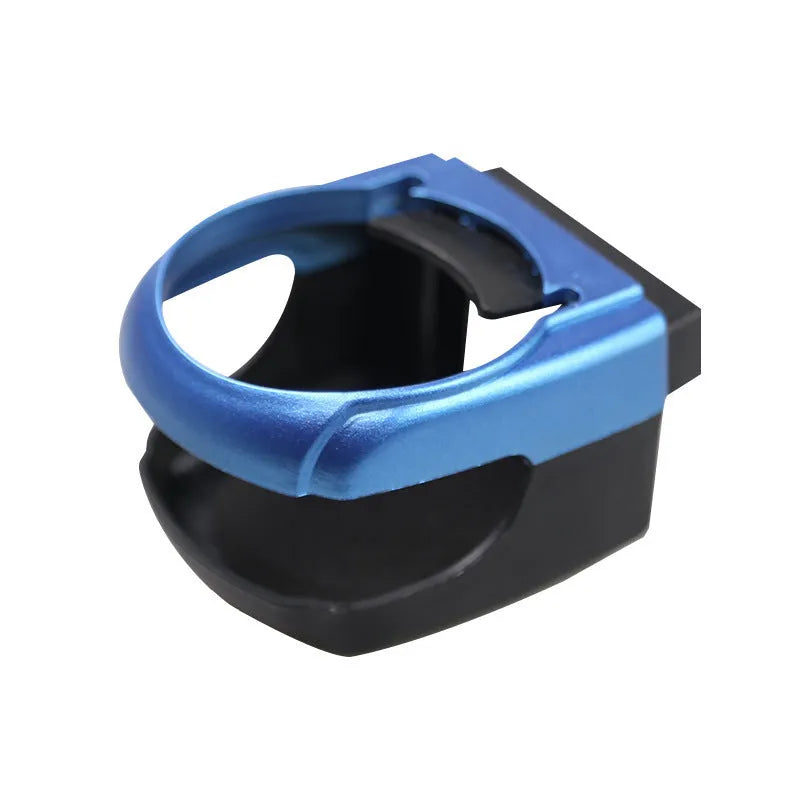 Aluminum alloy car water cup holder mounted on vehicle air vent, size 8.5 x 9.5 x 5.5 cm