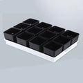 Black and white resin flower pots with breathable design for root control