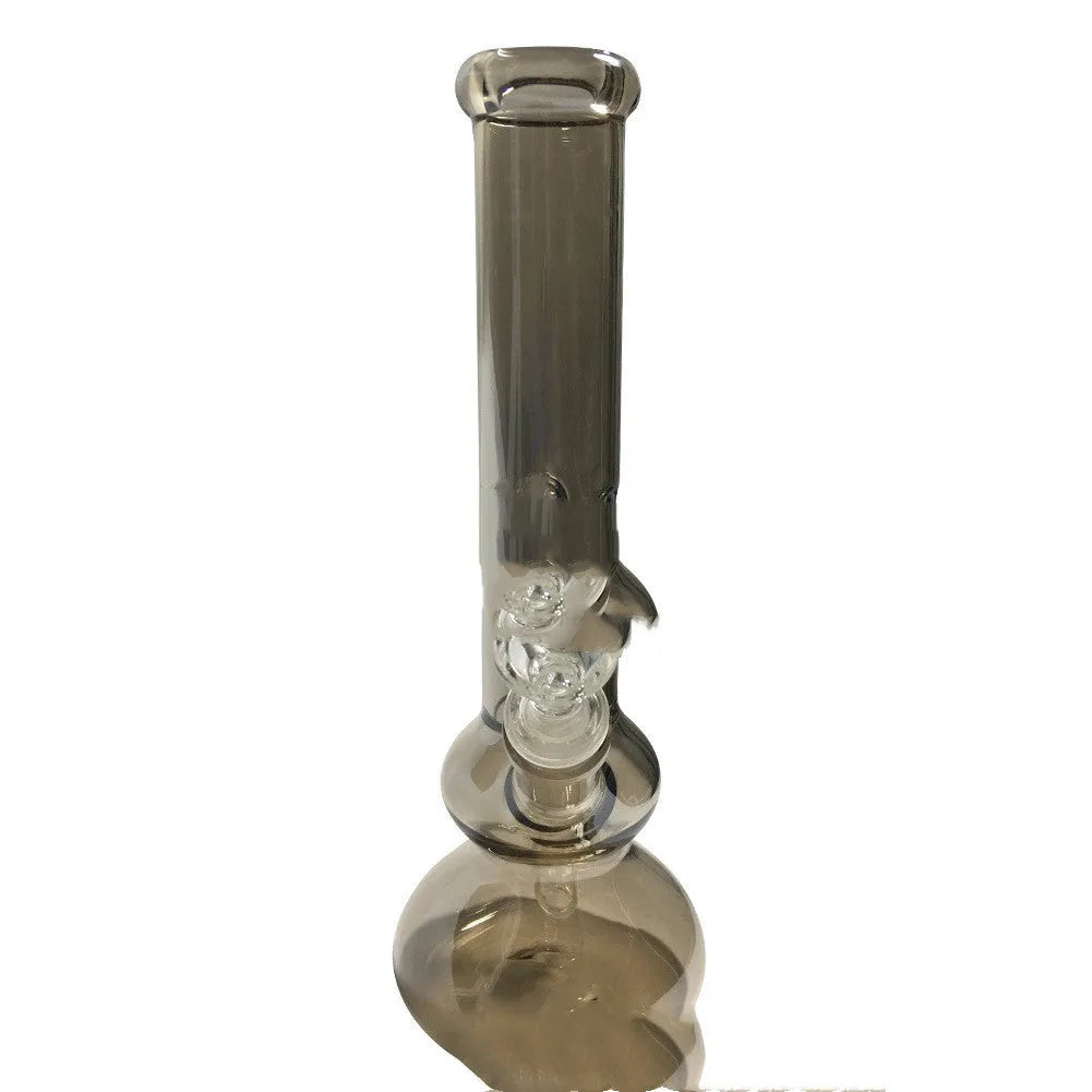 Clear coloured American-style geometric glass hanging vase ornament on display