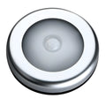 Silver wireless motion sensor night light with square PC plastic lampshade measuring 80mm