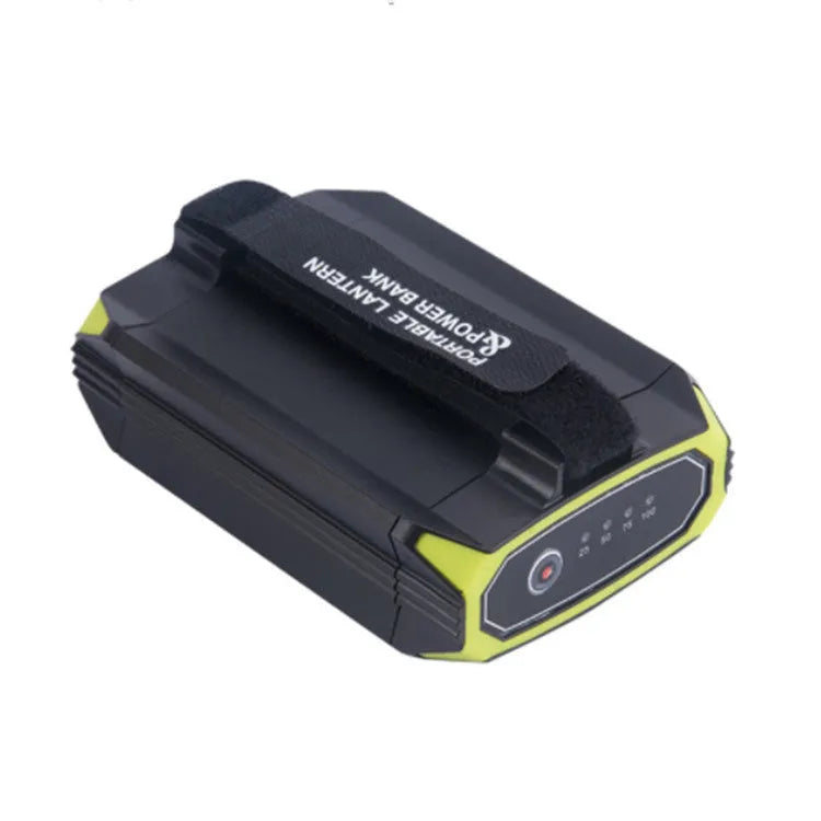 Green aluminium alloy camping light with dimming function and USB port