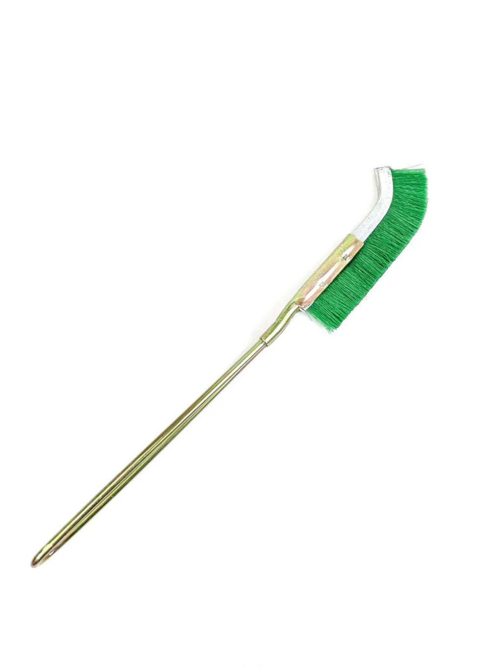 Green elbow nylon wire brush with metal handle for rust removal