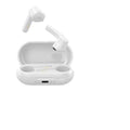 Black wireless Bluetooth in-ear sports earbuds with noise cancellation and power display