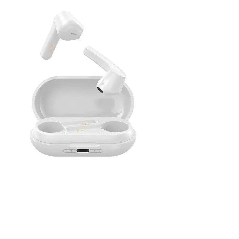 Black wireless Bluetooth in-ear sports earbuds with noise cancellation and power display
