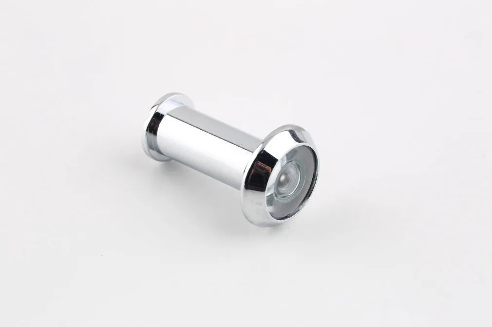 Wireless digital door peephole viewer with LCD screen and outdoor camera for DIY installation.