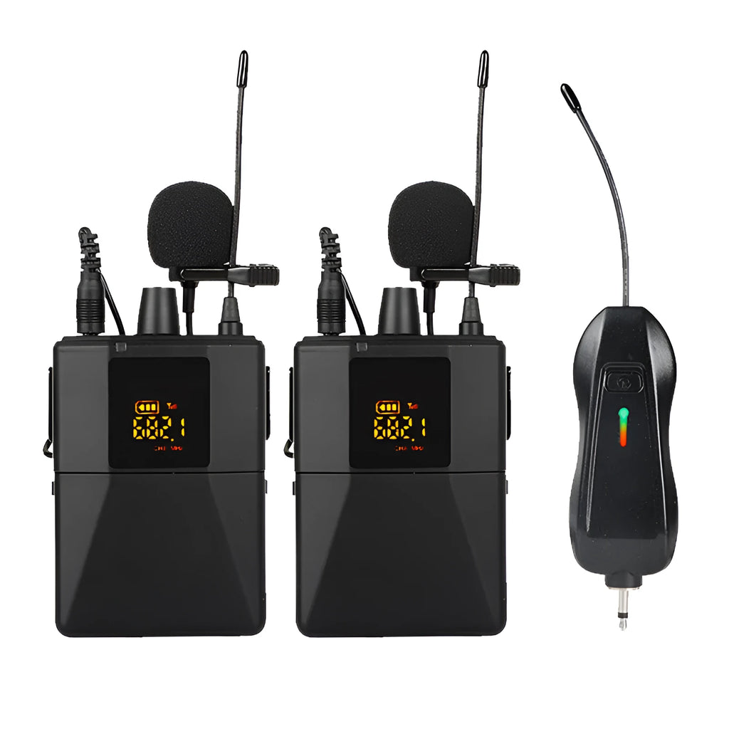 Black Little Bee X3 wireless lavalier microphone with clip for clothing.