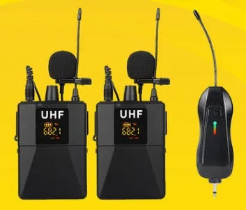 Black Little Bee X3 wireless lavalier microphone with clip for clothing.