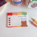Kawaii bear memo pad notebook with cartoon cover design for daily to do lists and planning
