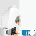 White USB rechargeable desk lamp with touch switch and eye protection learning light.