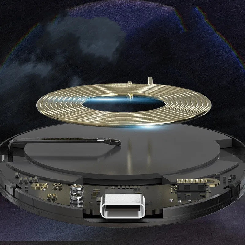 C01 black magnetic wireless charger with Type-C port for cross-border electronics