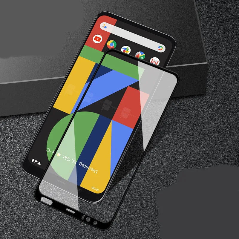 Tempered glass screen protector for Google Pixel 4 XL full screen coverage HD black front film