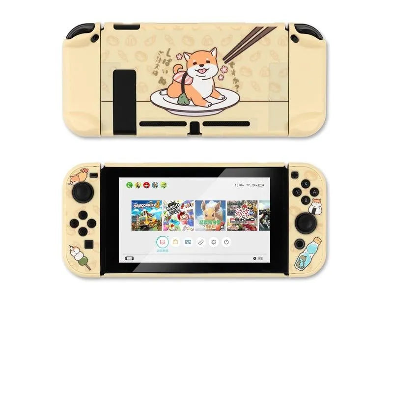 Sea Otter protective shell case for Nintendo Switch and NS Lite with silicone grip and PC hard cover