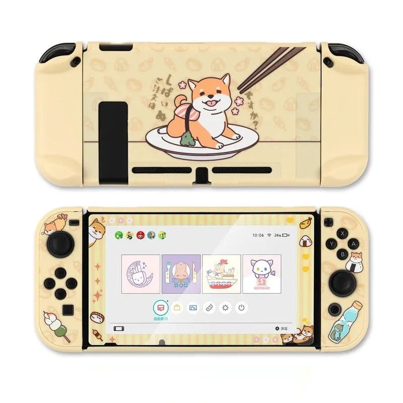 Sea Otter protective shell case for Nintendo Switch and NS Lite with silicone grip and PC hard cover
