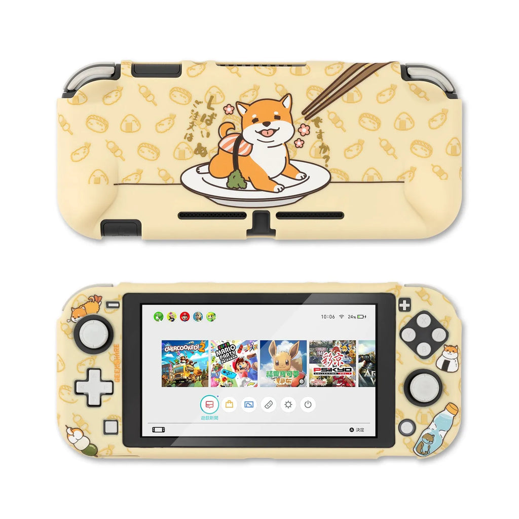 Sea Otter protective shell case for Nintendo Switch and NS Lite with silicone grip and PC hard cover