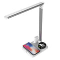 Four-in-one desk lamp with wireless charging pad, black colour, folded dimensions 383.5x140x44.5mm