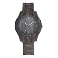 Wood grain dial quartz watch with silicone strap in one of five colour options: beige, brown, grey, red, or white.