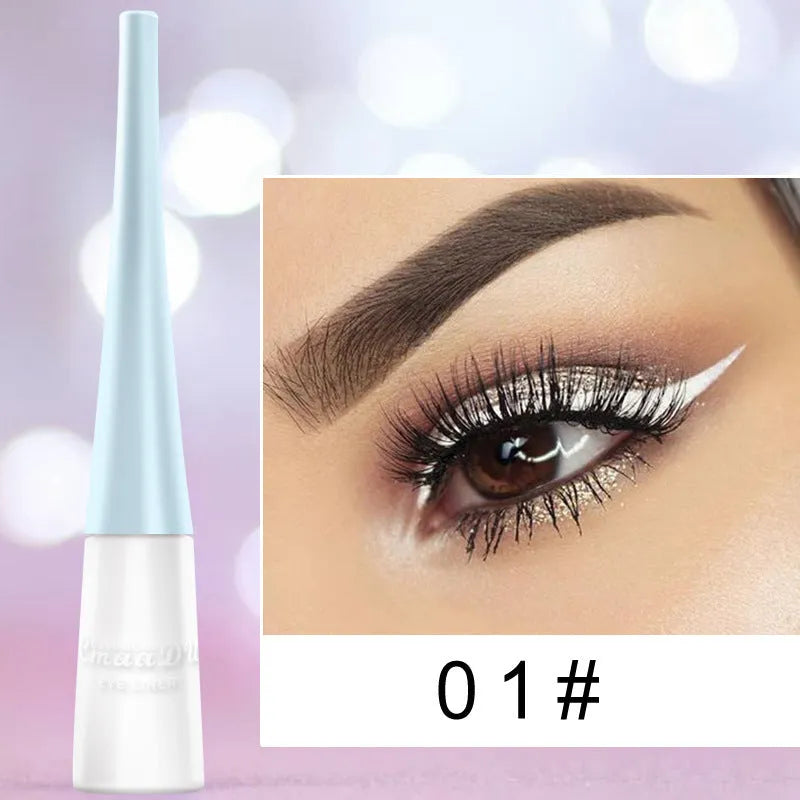 17 Colour matte liquid eyeliner pens in assorted shades including black, pink, and blue