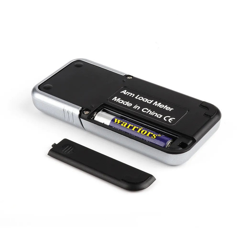 A compact digital electronic scale with a 100g capacity and 0.005g precision, shown weighing small items.