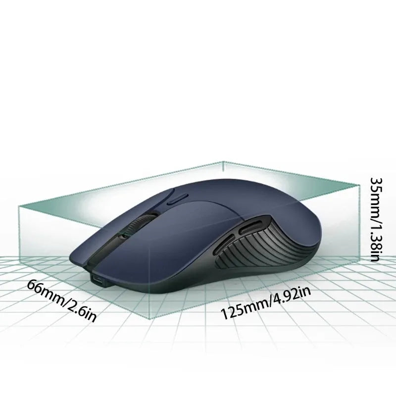 Blue smart voice mouse with 2.4G wireless receiver and voice control button for computer translation