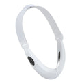 White facial lifting device with red and blue light therapy heads and control buttons.