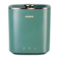 Green or white portable mini washing machine with ozone sterilisation for underwear and small laundry items