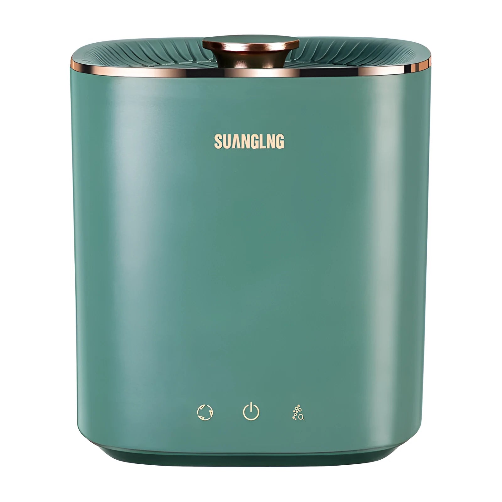 Green or white portable mini washing machine with ozone sterilisation for underwear and small laundry items