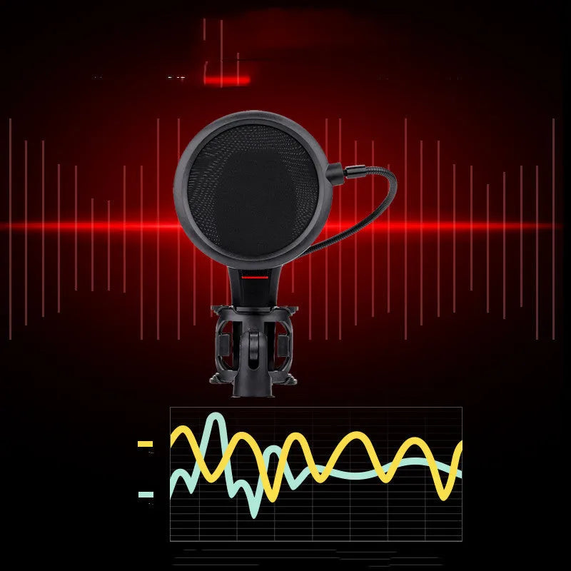 Live broadcast singing bar microphone with wired connection and USB power cable