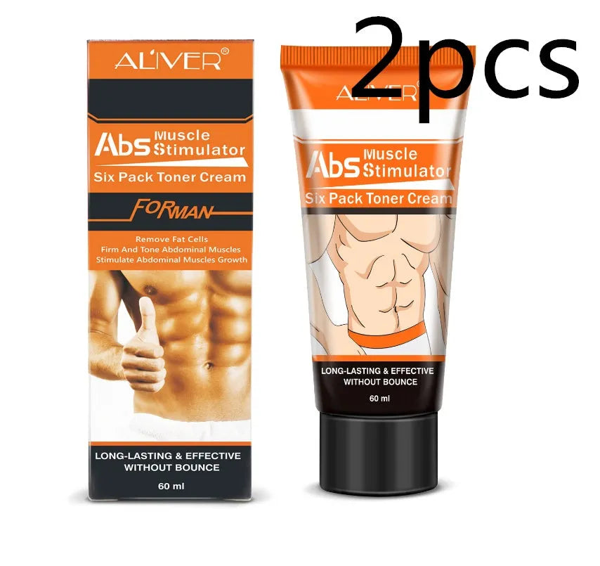 60ml abdominal muscle cream with caffeine in black bottle