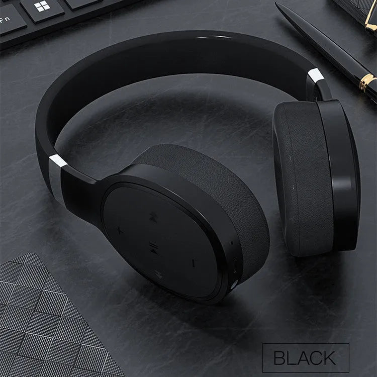 Wireless Bluetooth headset in black, blue, grey, or white colours with 40mm speakers