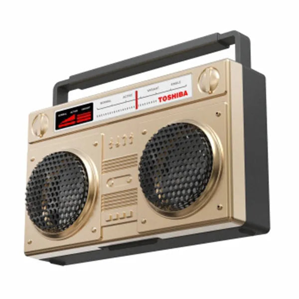 Gold car recorder aroma diffuser clipped to vehicle air vent showing cassette aromatherapy film