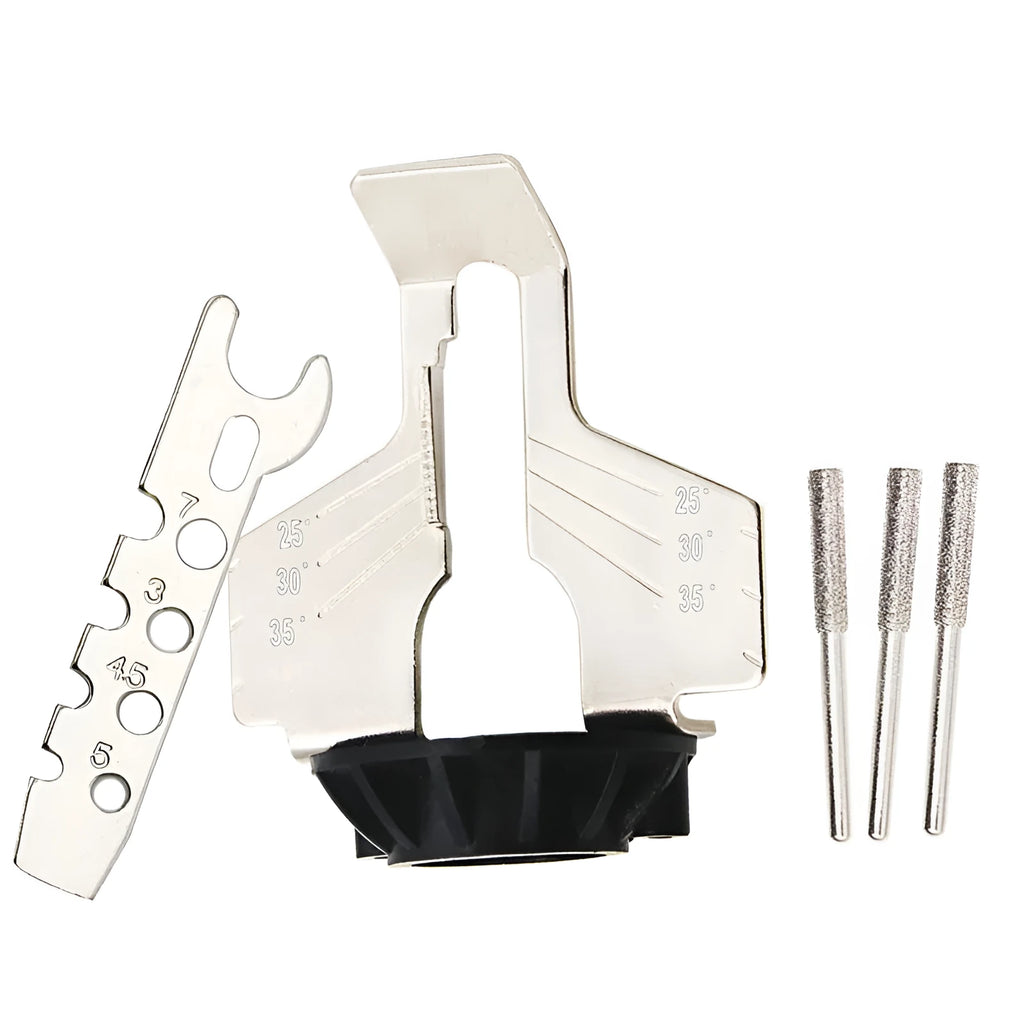 Silver metal electric chain grinding machine for band saw blade sharpening