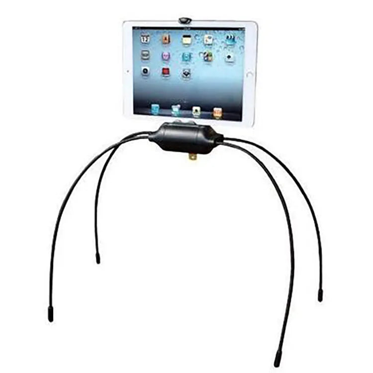 ABS and steel multifunctional lazy spider bracket holding a smartphone on a desktop