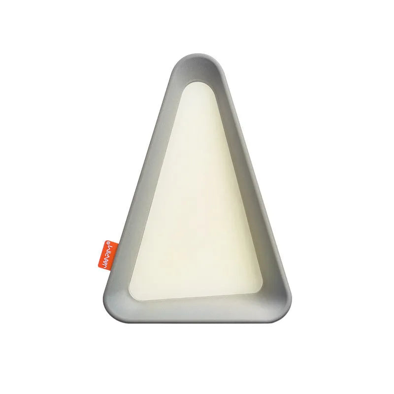 Creative flip LED night light in simple white with petal shape, USB chargeable gravity sensor lamp on desk