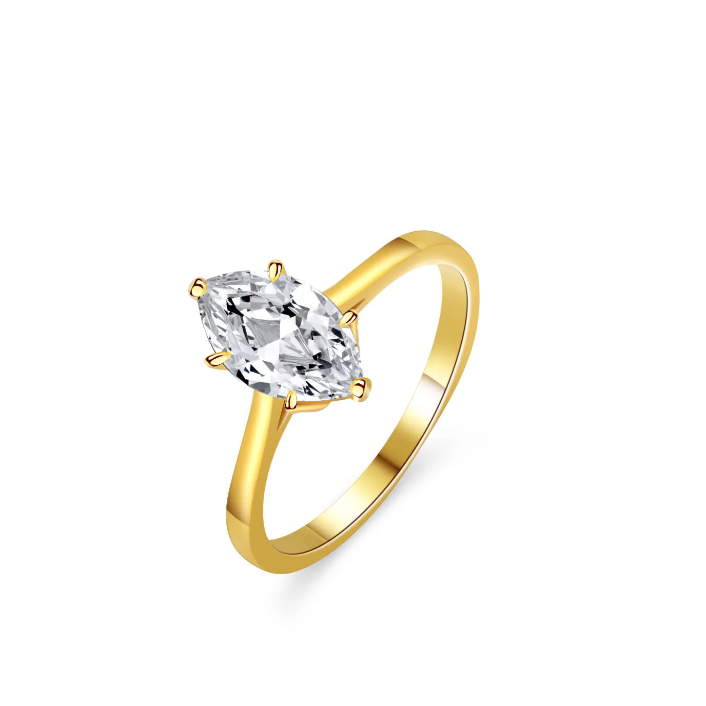 S925 silver ring with 1 carat moissanite inlaid in geometric cross shape on white background