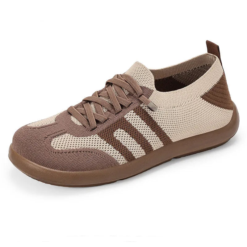 Retro German training shoes with fly woven mesh upper and polyurethane sole in low-top design