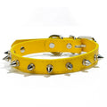 Studded PU leather dog collar in various colours with metal decorations and alloy fastener