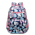 Children's Oxford cloth school backpack with air cushion shoulder straps in blue colour