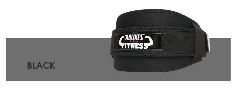 Nylon fitness weightlifting waistband in black, red or yellow colours