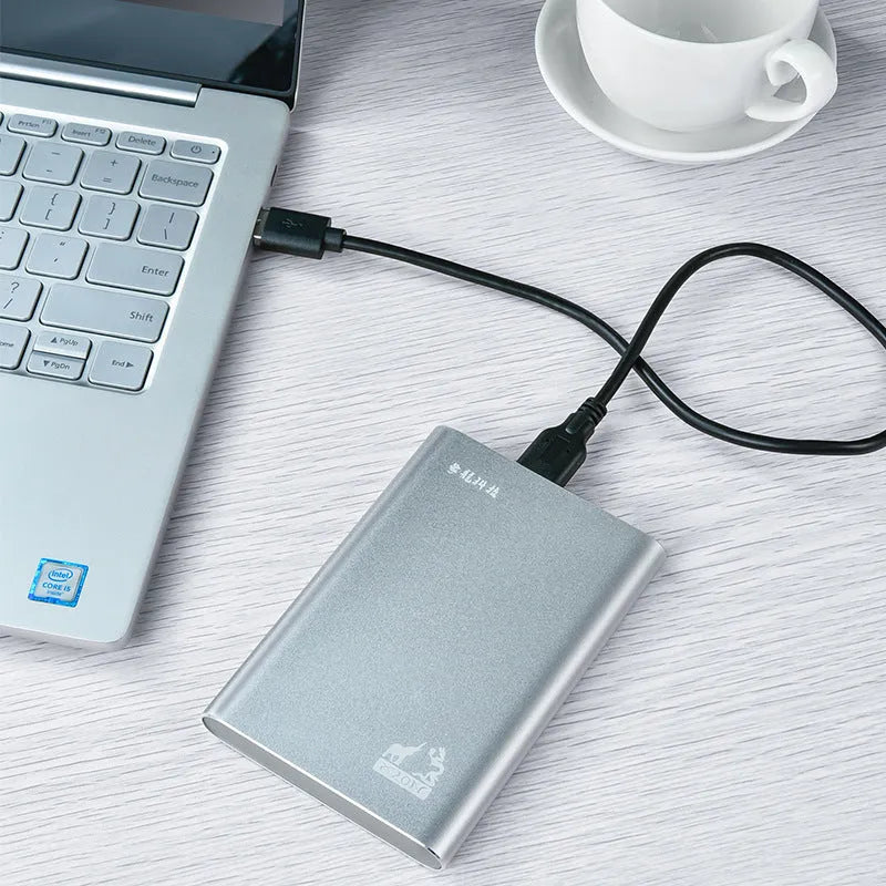 External hard drive 2.5 inch USB 3.0 metal shell black and silver