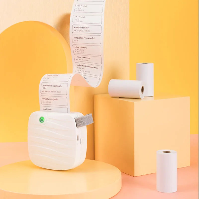 Three rolls of white 57mm by 30mm thermal paper for small printers.