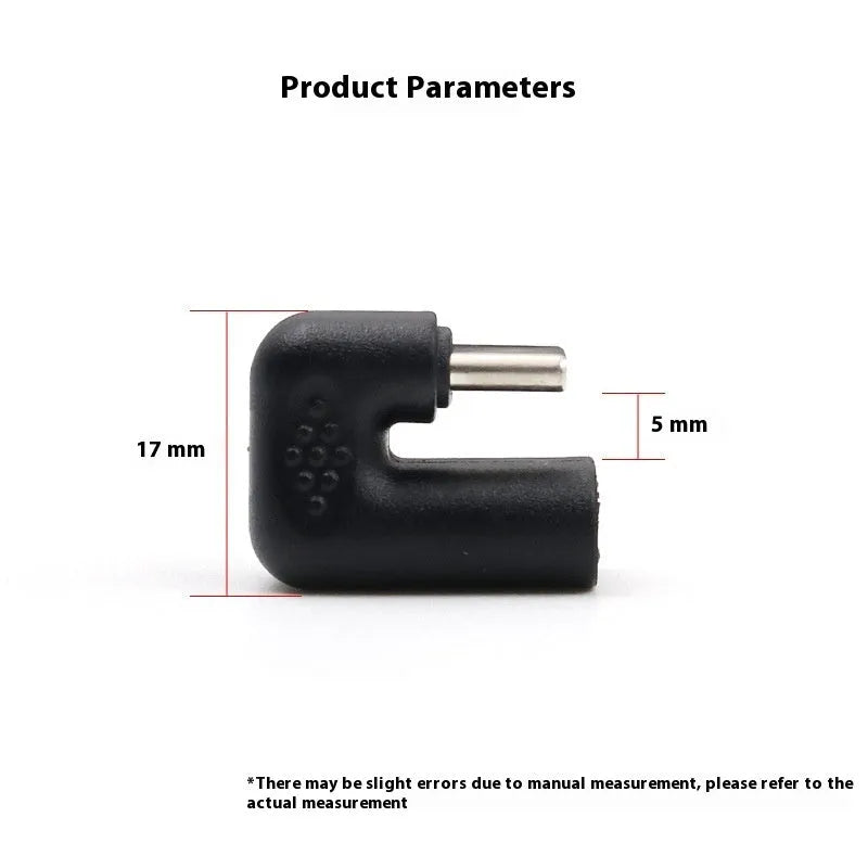 Plastic U-bend male to female adapter extension cable for mobile phones and tablets