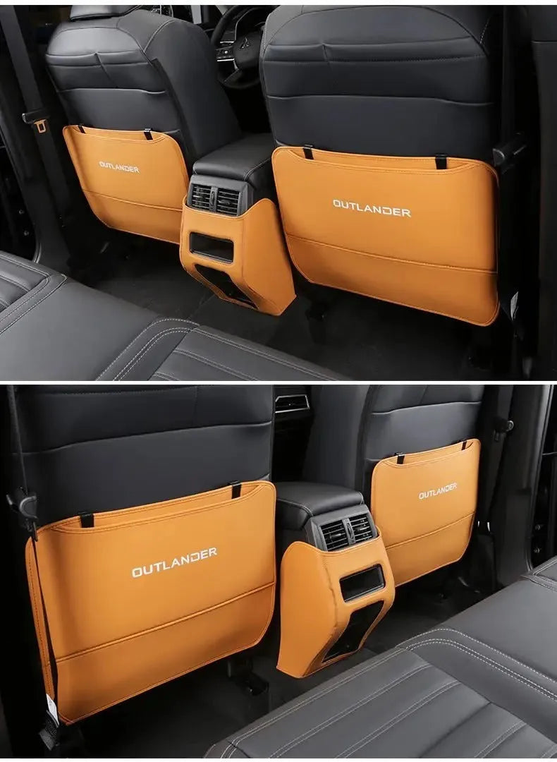 Three leather anti-kick pads for Mitsubishi Outlander Special interior protection