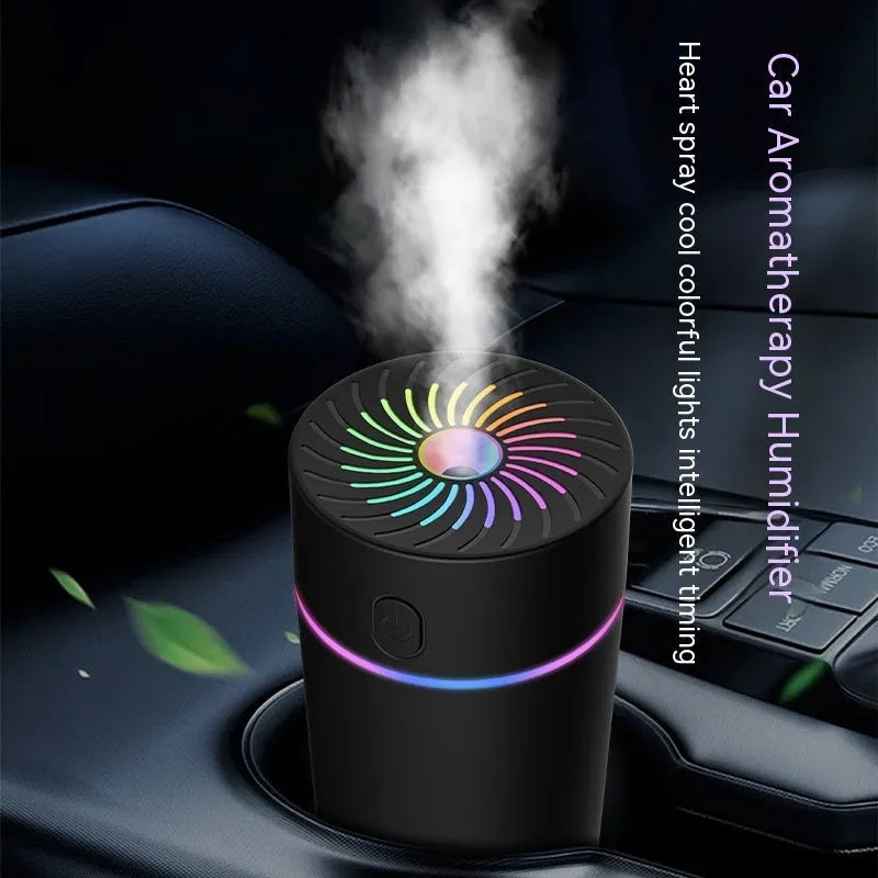 USB car mini humidifier for automobile aromatherapy air purification with timer function