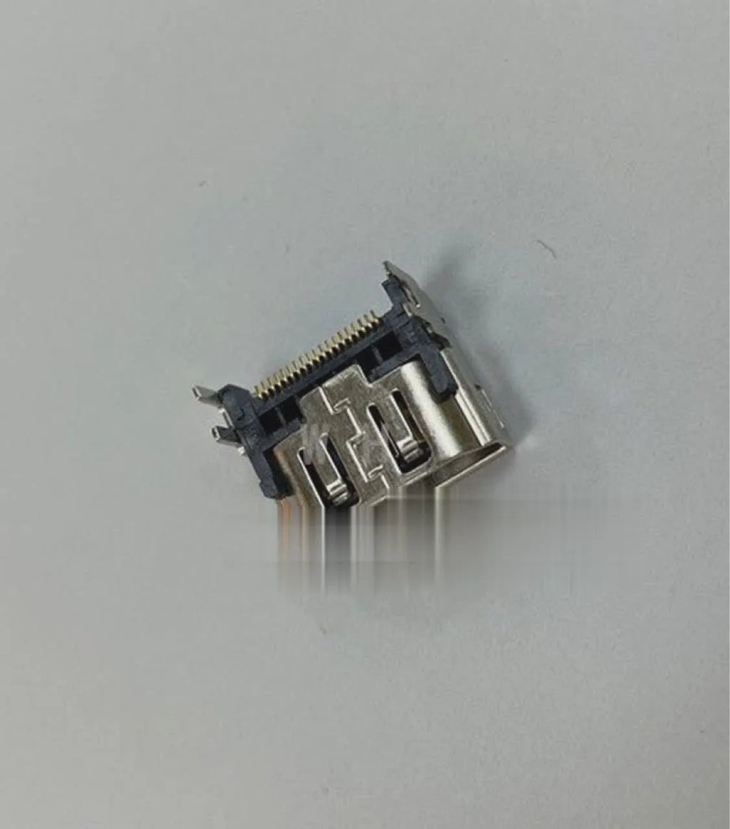 Silver HDMI interface host socket connector for gaming console and computer repair
