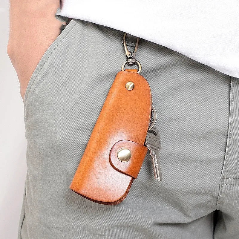 Genuine leather handmade car key case in multiple colour options