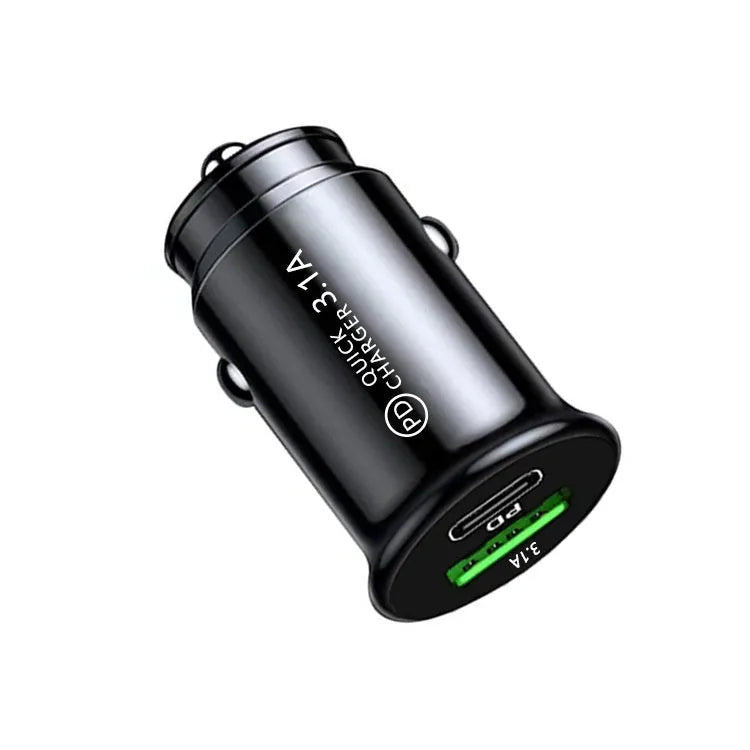 Black and white dual port car charger converter for vehicle 12V cigarette lighter socket