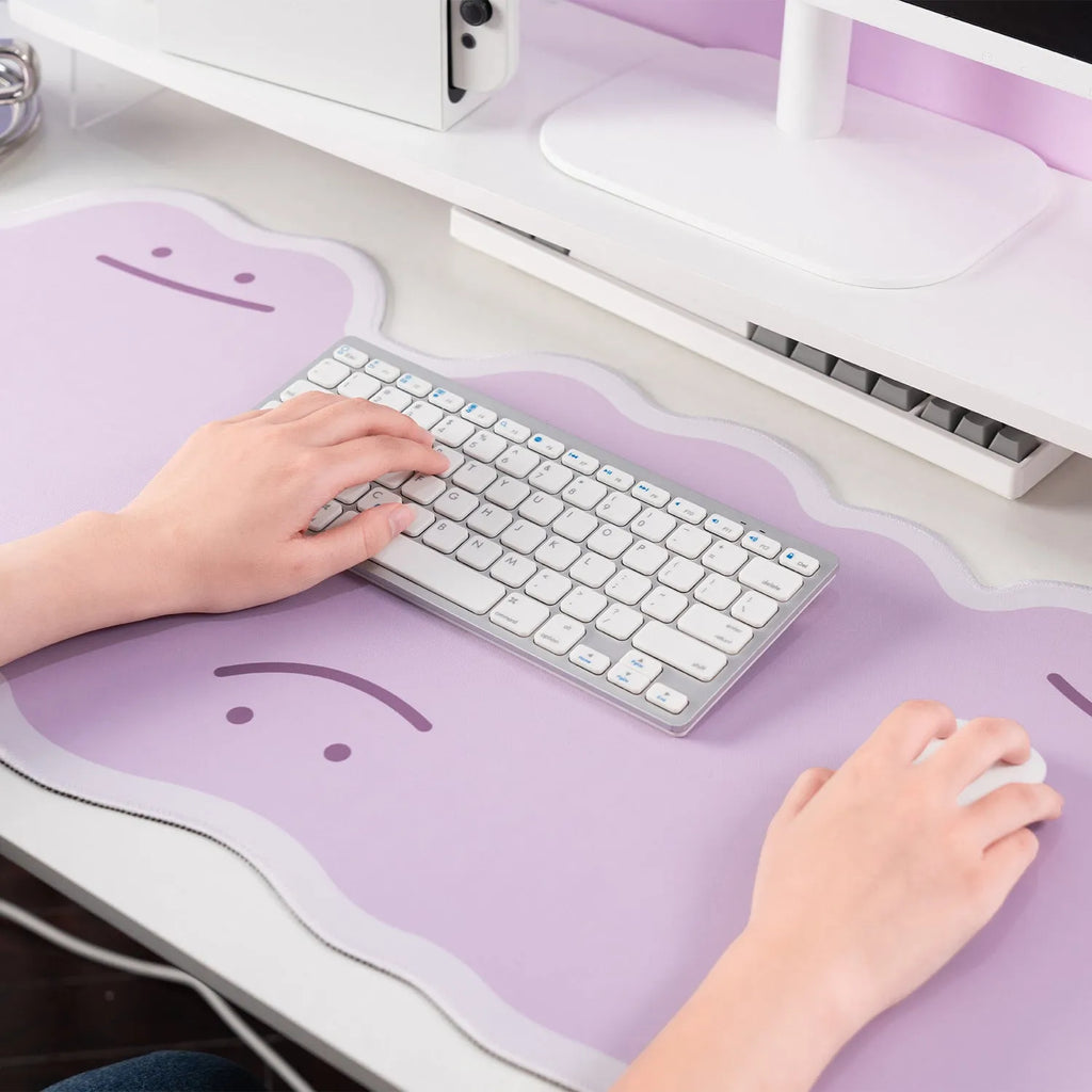 Extra large thickened e-sports mouse pad with lock edge and wrist rest, cartoon anime style
