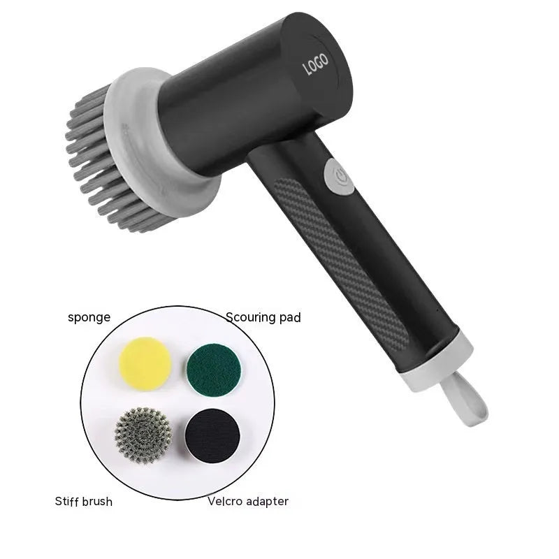 Fully automatic charging wireless waterproof electric cleaning brush with polypropylene body and brush head for bathroom tiles