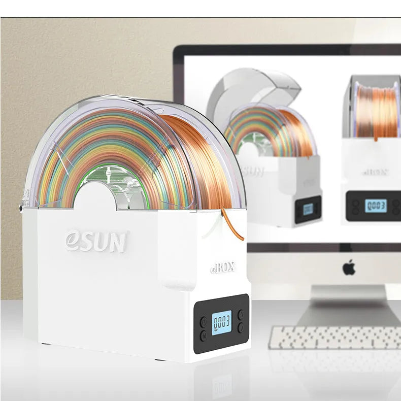 eBOX Lite 3D printing consumables drying storage box with wire heating element.