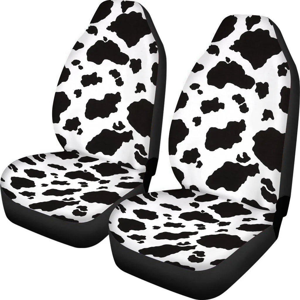 Cow spot leopard print retro style universal car seat covers on front seats